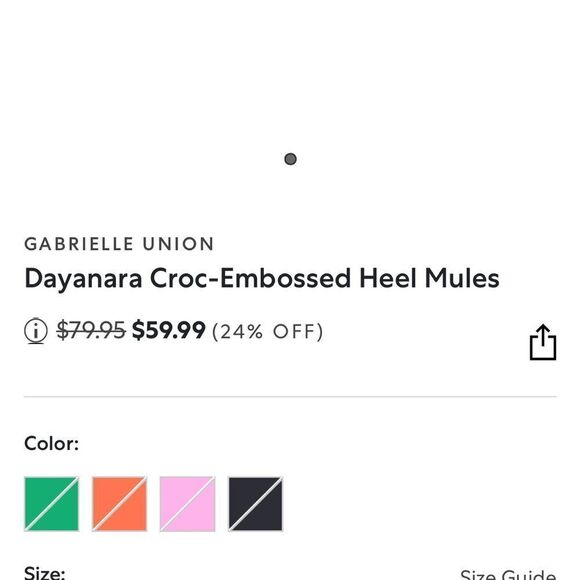 Gabrielle Union Dayanara Croc Embossed Heel Mule worn on photo Shoot SZ 10 - Picture 13 of 13